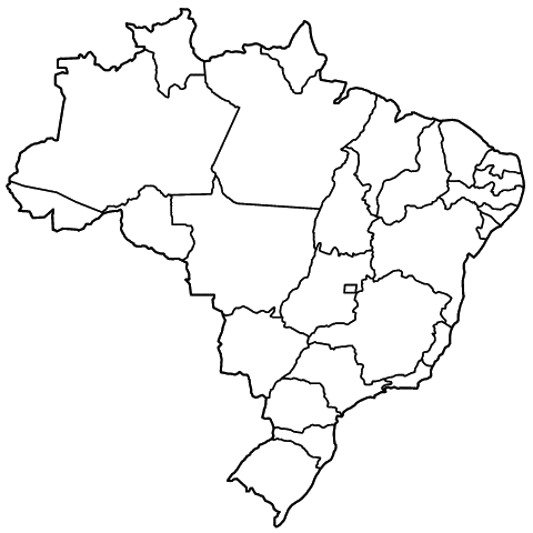 Mapa do Brasil - presença de fornecimento